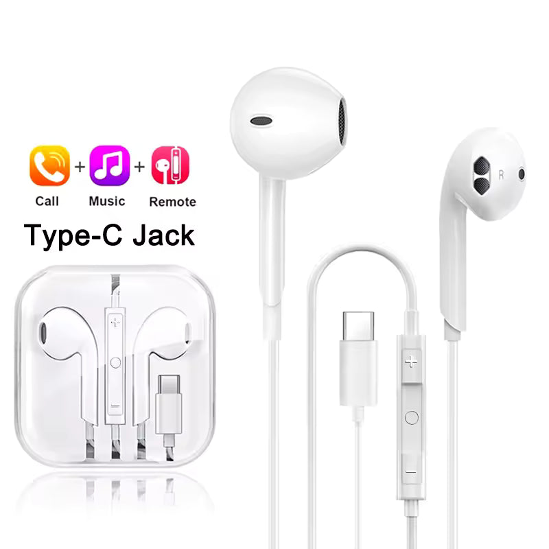 Original Type C Wired Headphone For Xiaomi Mi 14 13 12 Pro Ultra Lite 3.5MM Earphone Redmi Poco Huawei Samsung Earbuds Headset